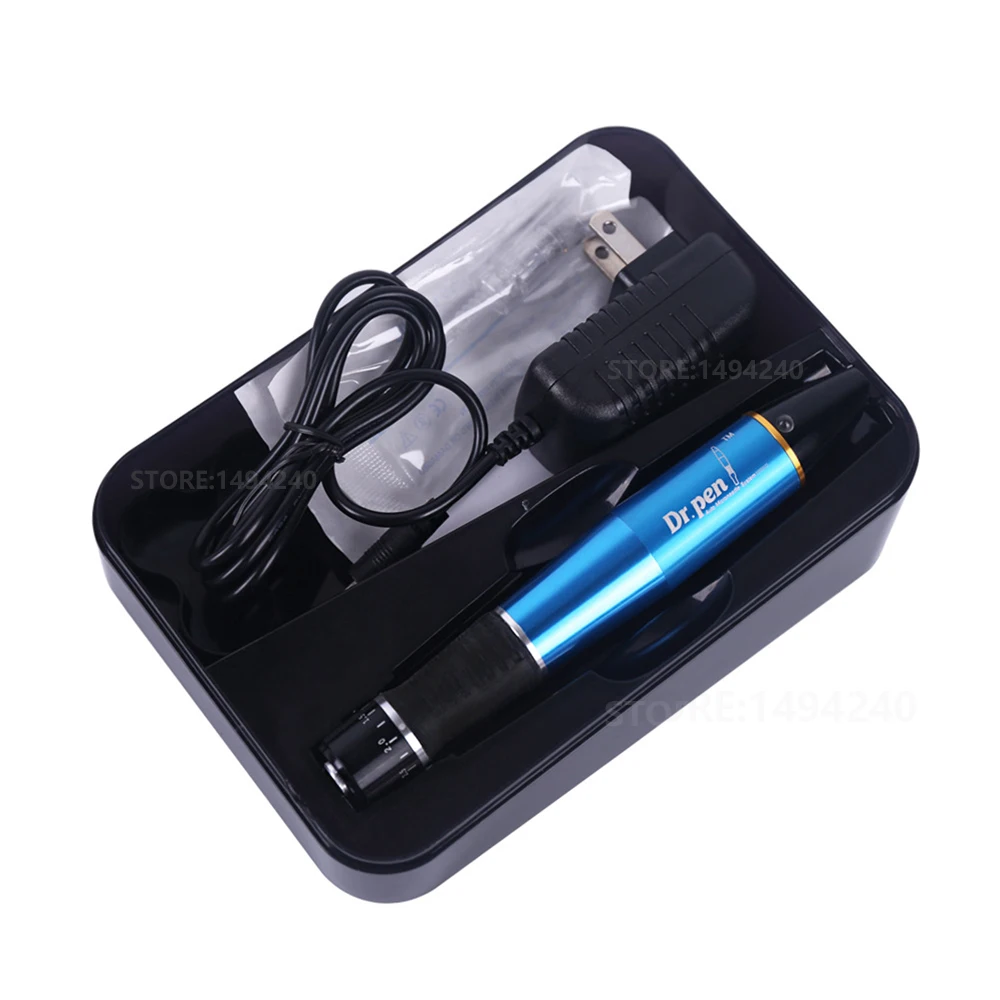 A1-W Machine Dr.Pen Ultima A1 электрическая ручка для ухода за кожей, набор инструментов, микро Ручка для мезотерапии, автоматический микро игольчатый ролик с 12 иглами - Габаритные размеры: A1-W Machine