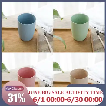 

Candy Color Toothbrush Cup Wheat Straw Mouth Wash Cup Water Traveling Tumbler Bottle Kid For Bathroom Utensils Drinking Por K0K9