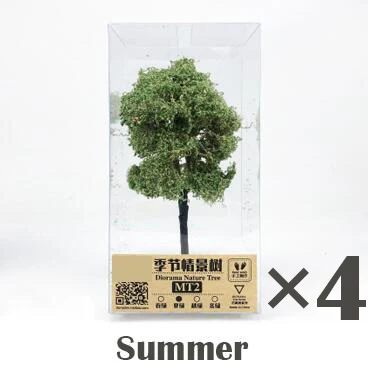 Миниатюрная модель сезонная модель дерева DIY песочный стол военный поезд сцена модель материал - Цвет: Summer4pcs