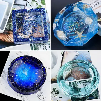

1PC ashtray Craft DIY Transparent UV Resin epoxy Silicone Combination Molds for DIY Making Finding Accessories Jewelry