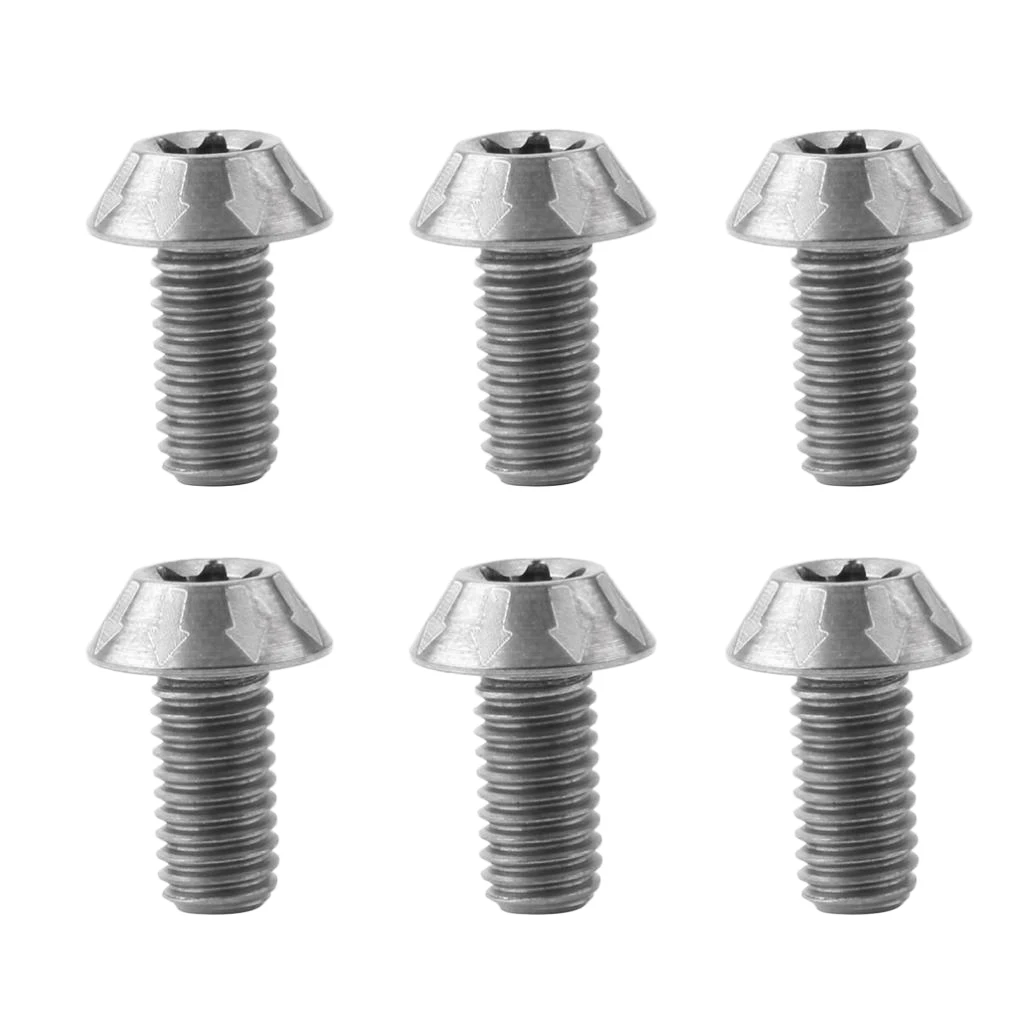 6 Count Titanium Ti Bike Disc Rotor Bolt Brake Discs Mounting Screws  M5 x14 mm