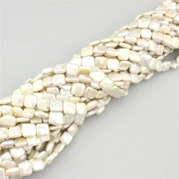 

10mm 2str/lot Fashion freshwater pearl beads, square pearl beads, pearl bead for diy bracelet/necklace jewelry