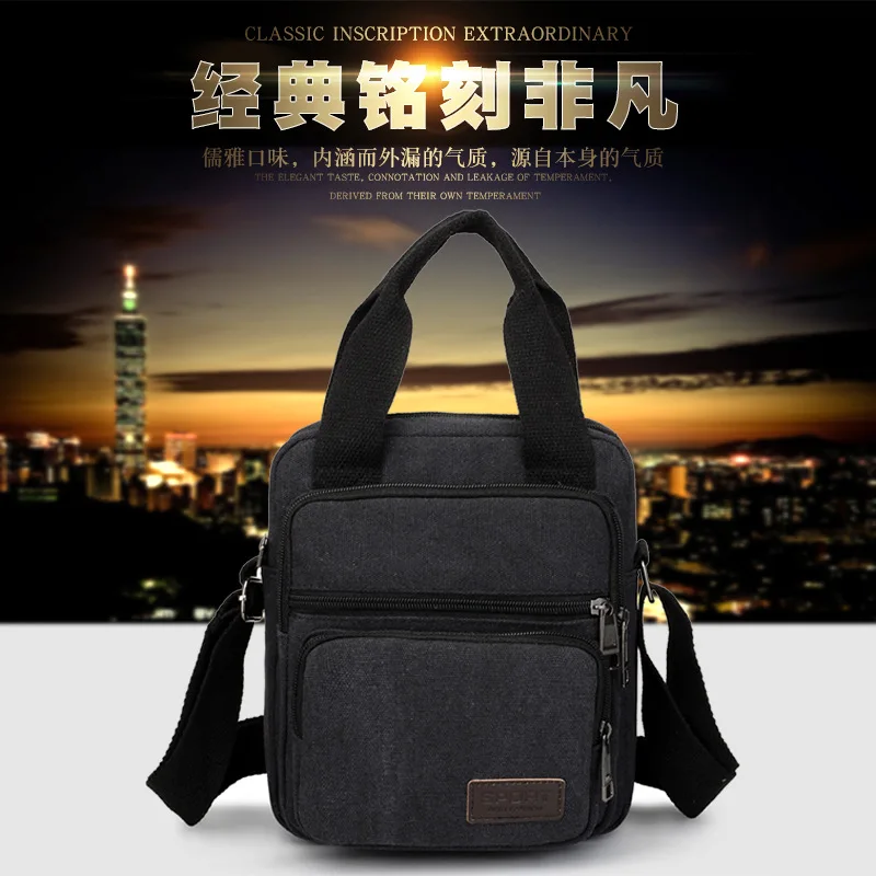 

New Style Men Canvas Bag Korean-style Shoulder Oblique Bag