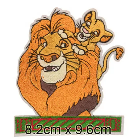 Король льва животных фильм вышитый Железный на патч, король льва Simba спальный мультфильм куртка ткань для рюкзаков аксессуары DIY - Цвет: 05