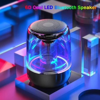 

Portable Wireless Bluetooth Speaker Mini Soundbox Stereo HIFI Cool LED Light Subwoofer Sound Bar Support TF USB With Mic