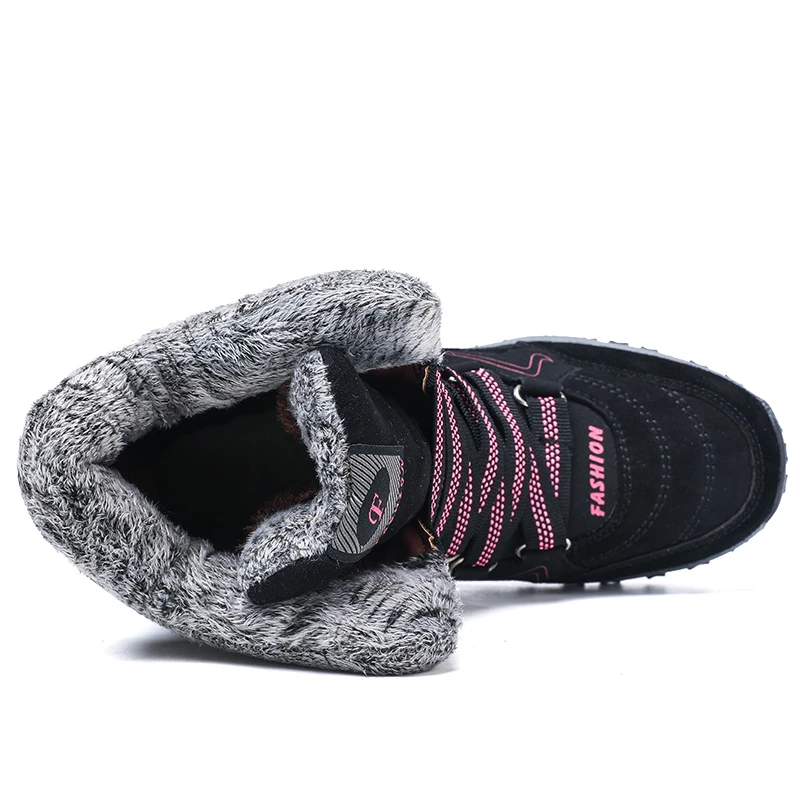 Зимние кашемировые зимние ботинки; водонепроницаемые ботинки; уличные кроссовки для альпинизма; зимняя теплая Треккинговая обувь с высоким берцем; походная обувь