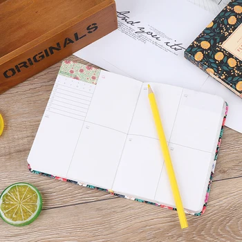 

Paper Floral Flower Schedule Book Diary Weekly Planner Notebook School Office Supplies Kawaii Stationery