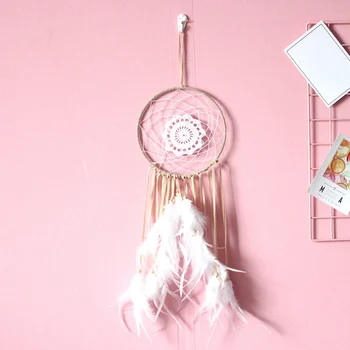 

Handmade Dream Catcher Feathers Decoration For Car Wall Hanging Room Home Decor Hanging Dream catcher Wind Chimes Pendant
