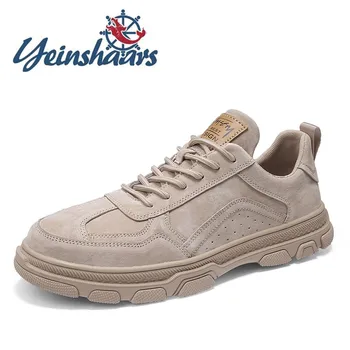 

2020 Mens Shoes Suede Breathable Sneakers Men Brand Leather Fashion Shoes Male Spring Autumn Non-Slip Comfortable Walking Shoes