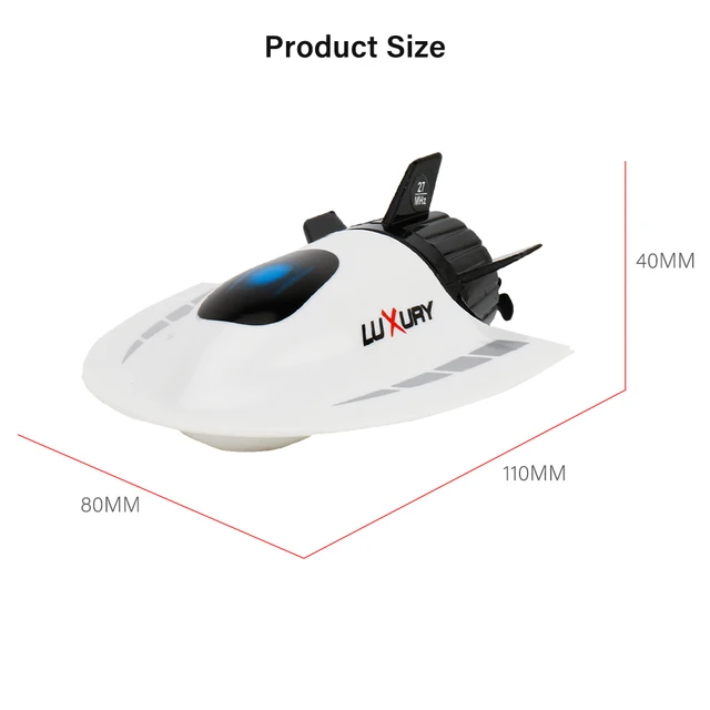 Create Toys Mini RC Submarine RC Toy Remote Control Waterproof Diving Christmas Gift for Kids Boys 5