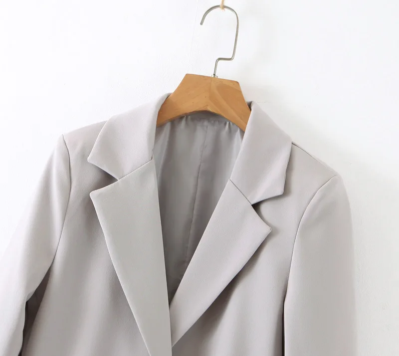 

Europe And America WOMEN'S Dress 2019 Autumn New Style Fashion Elegant-Style Solid Color juan bian xiu Suit Jacket Women's