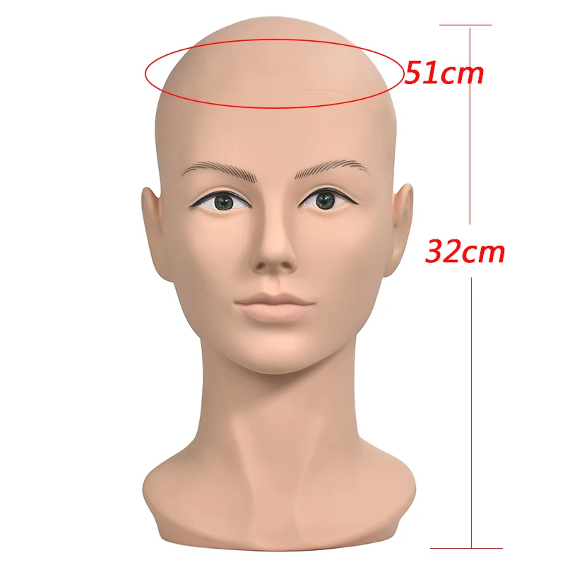 

PVC complexion Female Mannequin Head For Hat Wigs Display Mannequin Head Stand Without Hair Head Mannequin Model For Display