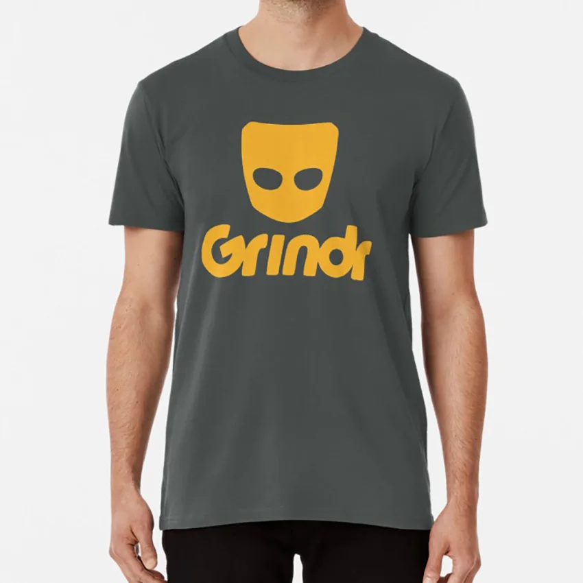 GRINDR логотип 2 футболка grindr | Мужская одежда