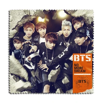 

10pieces print with logo towel of glasses soft Microfiber kpop Square Cleaning Cloth customized