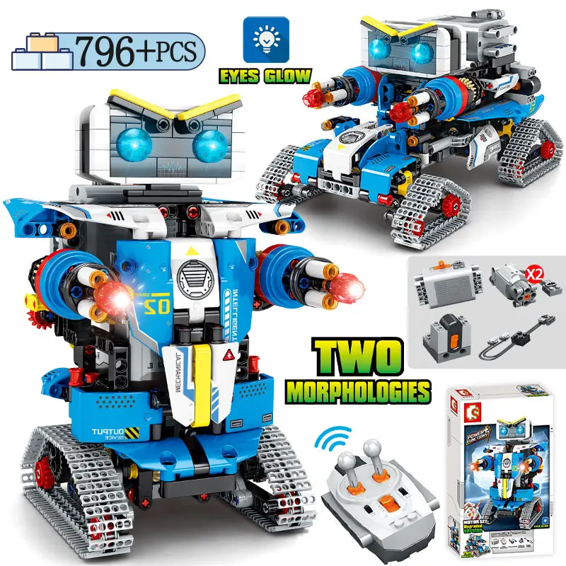 City Electric RC Robot Building Blocks Transformation Racing Car Remote Control Weapon Bricks Toys For Children | Игрушки и хобби