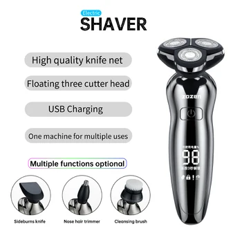 

Rechargeable Electric Shaver Body Washable Beard Trimmers High-Quality Cutter Head Electric Razor Multifunction Shaver For Men