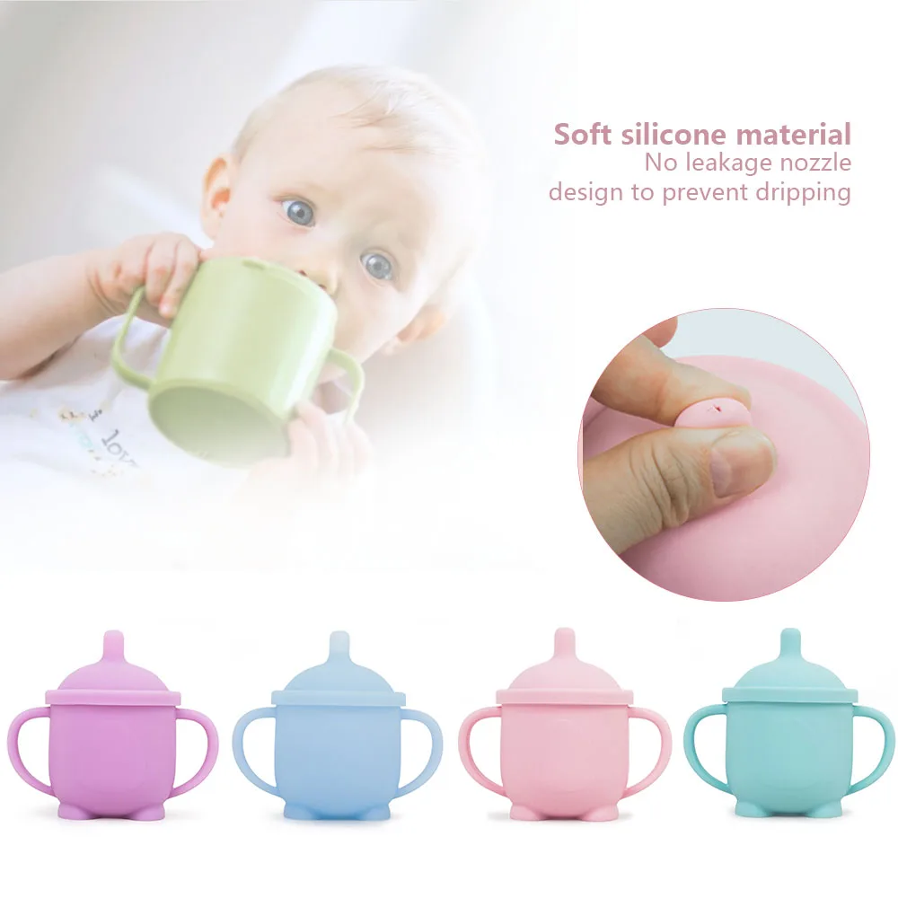

Baby Feeding Cups Baby Learning Cups Silicone Cups Toddlers and Children with Solid Silicone Lids safe
