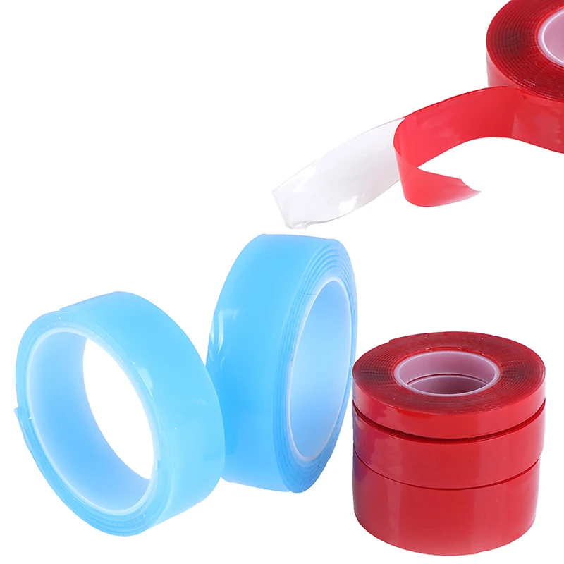 1 рулон DIY прозрачная волшебная лента Двухсторонняя клейкая наклейка бесследная