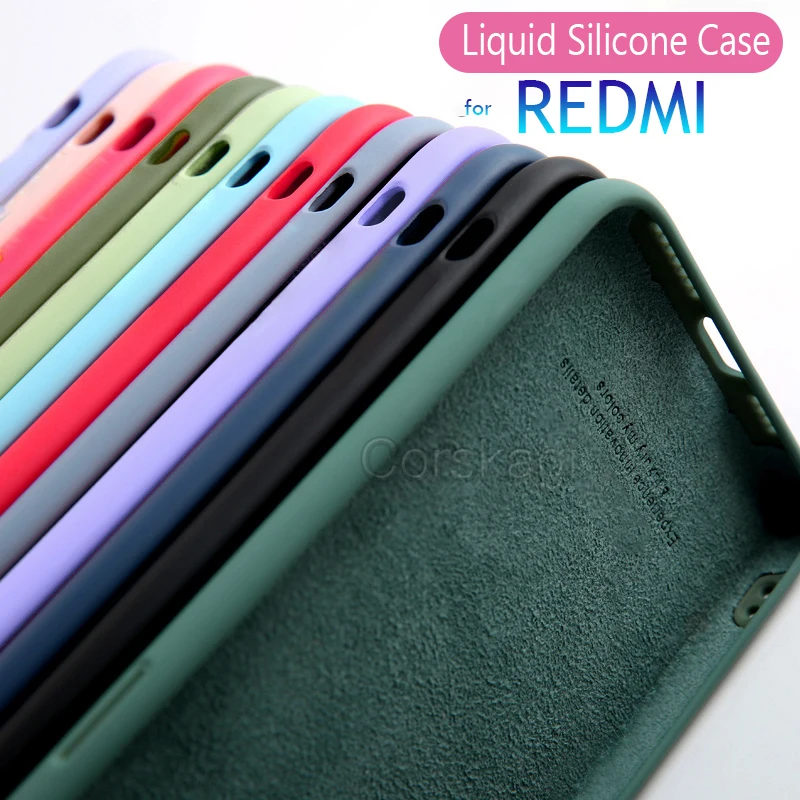 Original Liquid Silicone Soft Case Redmi Note 9S 9 Pro Max for XIAOMI Mi 10T 10 Lite Pro Redmi 9A 9AT 9 9C NFC xiaomi leather case design