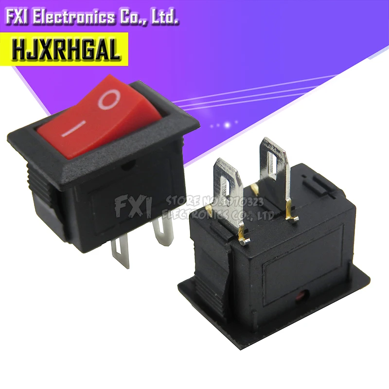 Фото 10 шт. кнопочный переключатель 10x15 мм SPST 2Pin 3pin 3A 250V KCD11 оснастка вкл. Выкл. Кулисный переключатель 10 мм * 15 мм черный красный белый №3