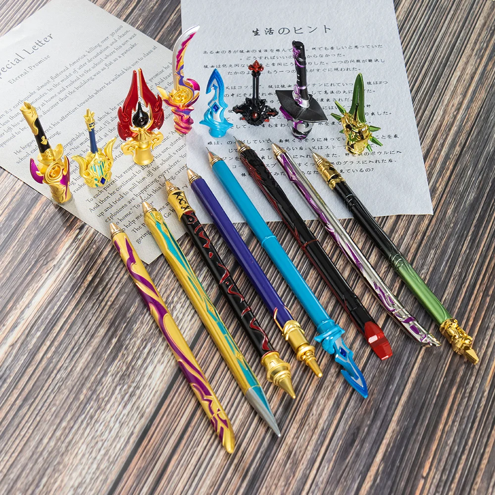 Anime Genshin Impact Cosplay Stationery Weapons Tartaglia Arataki Itto Raiden Shogun Thomas Sword Sign Pens Props