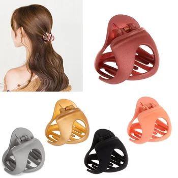 

1PC 2020 New Arrival Korean Fashion Design Women Hair Claw Solid Color Hair Crab Retro Scrub Hair Clips