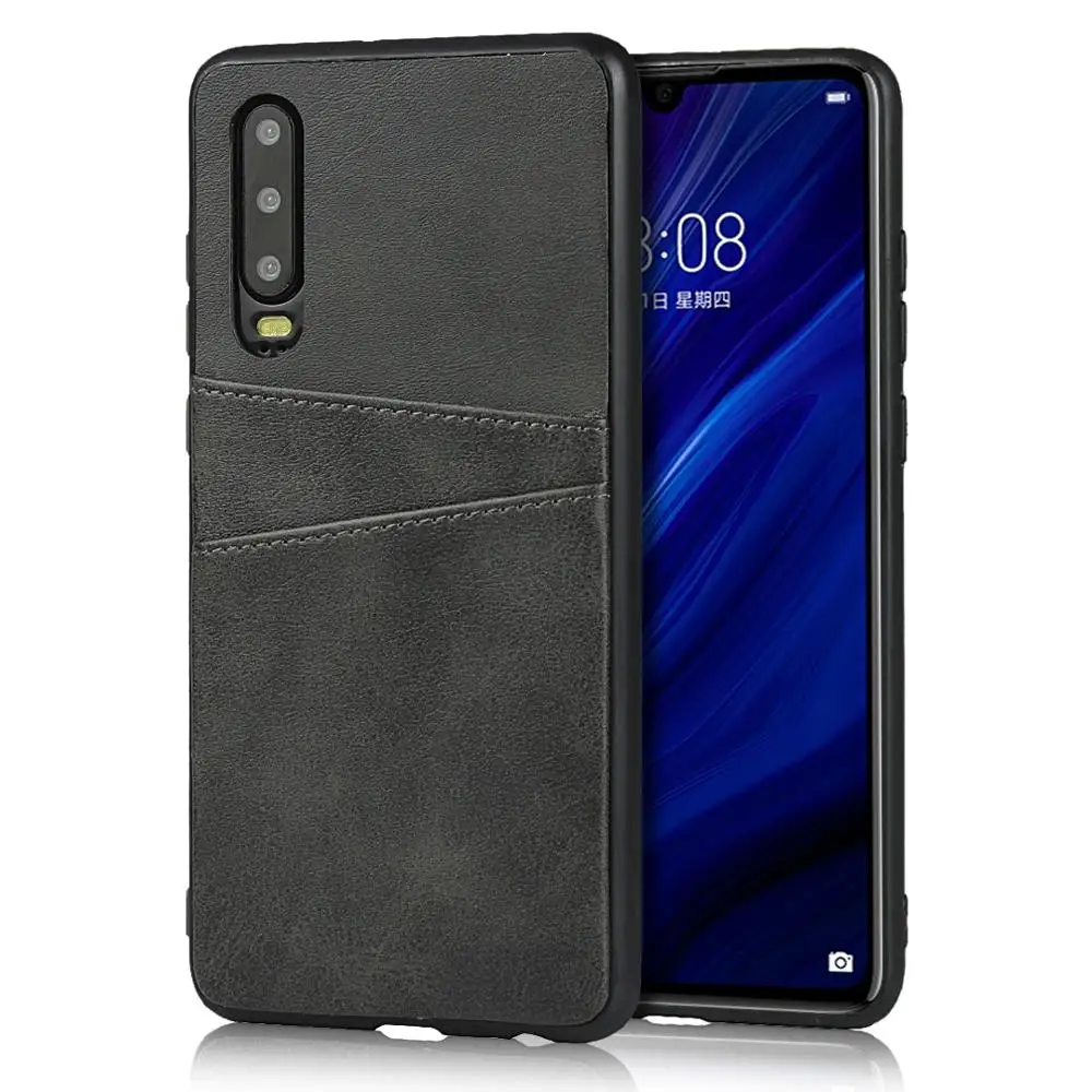 Силиконовый чехол для huawei P30 P20 Lite Pro PU кожаный Honor 8X 9 с слоты карт | Мобильные
