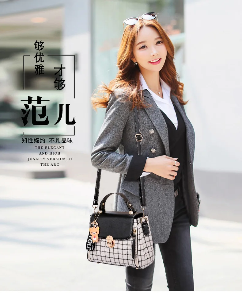 

2019 Summer New Style Europe And America Style PU Handbag Pattern Versitile Fashion Crossbody Bag Square Sling Bag