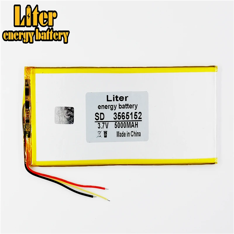 3 линии 7 V 5000mAh 3565152 полимер литий ионный/литий ионный аккумулятор для планшетных