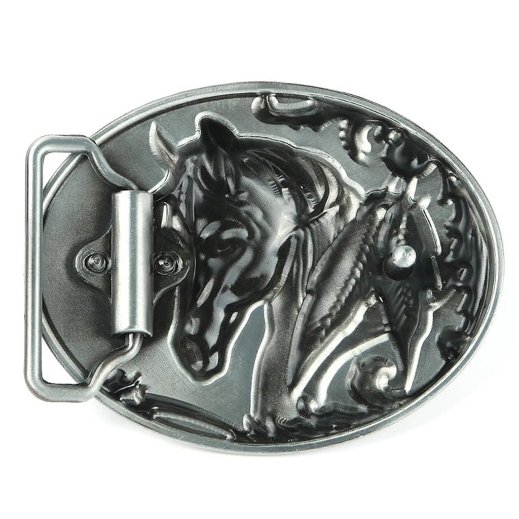 Rare Buckle Engraved Horse Head Western Belt Buckle Cowboys Cool Vintage Buckle