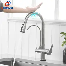 SOGANRE с сенсорным управлением кухонные смесители torneira para cozinha de parede кран для кухни фильтр для воды кран Три способа смеситель для раковины