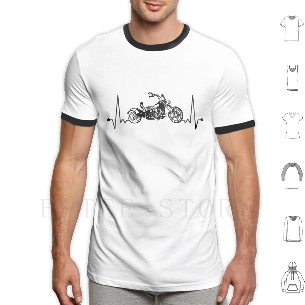 Trike Heartbeat Biker Triker Trike Rider T Shirt Uomo Cotone 6Xl Trike Trike Driver Trikes Trike Tour Motociclista Moto