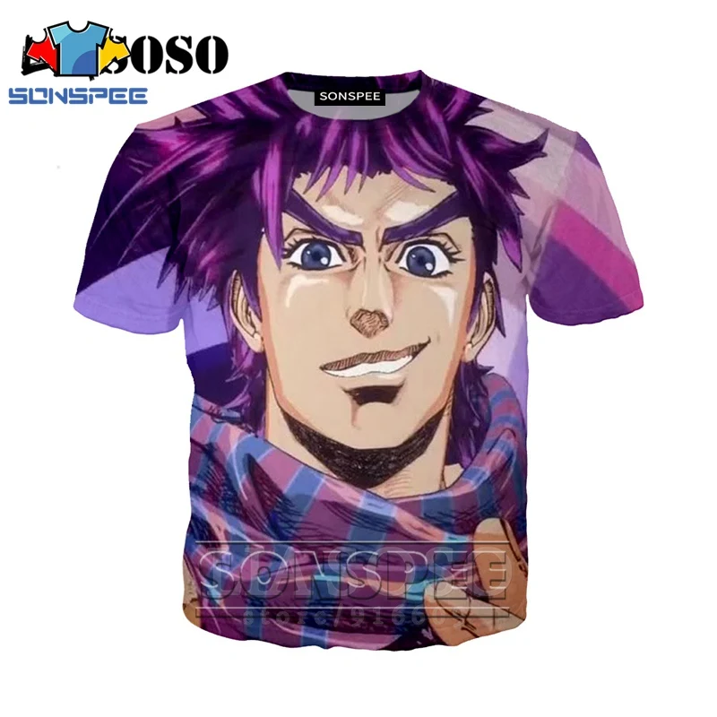Аниме 3d печать футболка joJo для мужчин женщин homme необычный Adventur модная футболка футболки с забавным принтом Забавные Рубашки homme футболка A04 - Цвет: 16