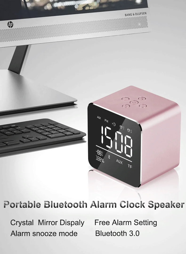 Портативный Bluetooth динамик мини-динамик с fm-радио водонепроницаемый сабвуфер беспроводной Loundpeakers и держатель телефона 6 цветов