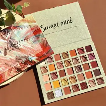 

35 Colors Oil Painting Eyeshadow Palette Matte Pearlescent Glitter Eyeshadow Palette Brighten Glitter