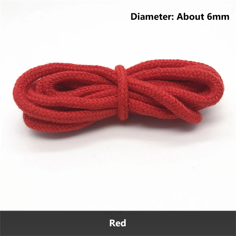 10M * 6mm 컬러 코튼 로프 스웨터 모자 로프 스포츠 바지 허리 라운드 로프 DIY Paracord 로프 문자열 마스크 펜던트 패브릭 마스크 밧줄