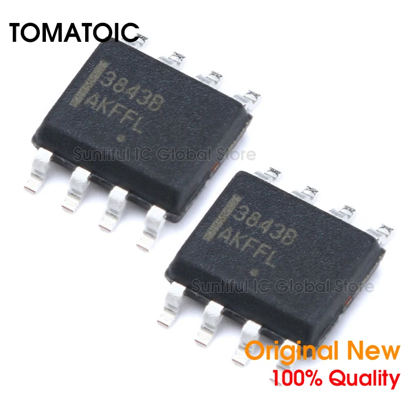 5PCS UC3843BD1R2G SOP8 UC3843B / 3843B SOP-8 Switching Power Chip Controller | Электроника