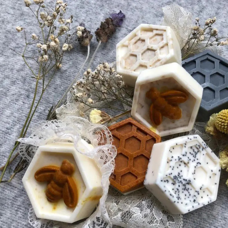 19 Cavities Honeycomb Cake Molds Silicone Soap Making Molds Pull-Apart Dessert Pan Candy Baking Cake Moulds