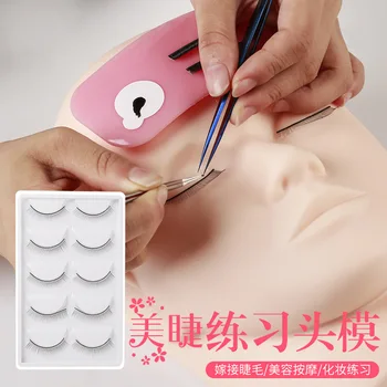 

Eyelash Grafting Planting Dummy Head Practice Beauty Headform of Mould Manicure Munsu All Skin Types Training Silica Gel Is