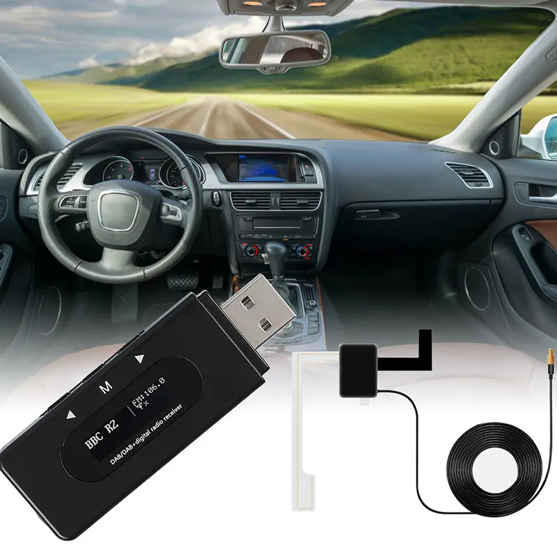 2019 OLED дисплей DAB/DAB + цифровой автомобильный радиоприемник Универсальный