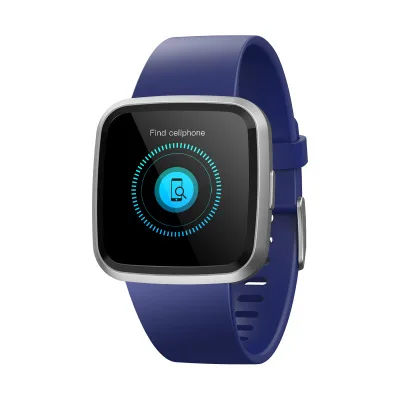 Blue Смарт-часы для женщин Bluetooth крови Давление передовые часы для сна Спортивные Полный Экран сенсорные часы Android IOS Smart Watch - Цвет: Blue