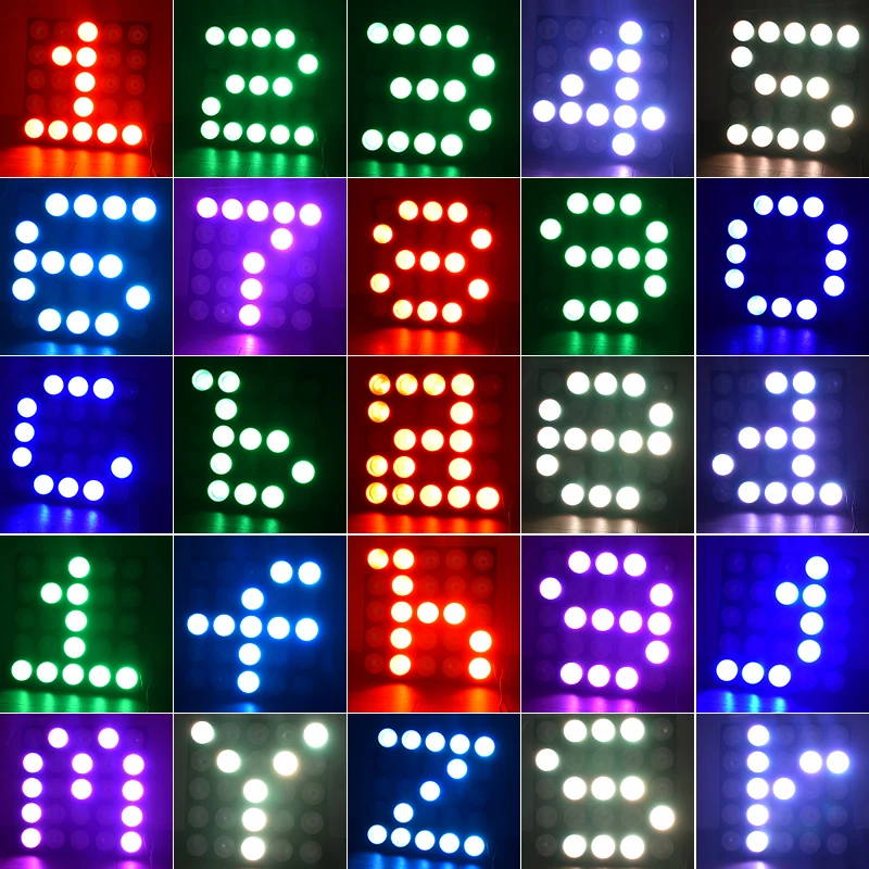 20 шт./лот Tri LED матрица 5x5 25x10 Вт RGB 3 в 1 светодиодный луч Матрица Блиндер свет этапа