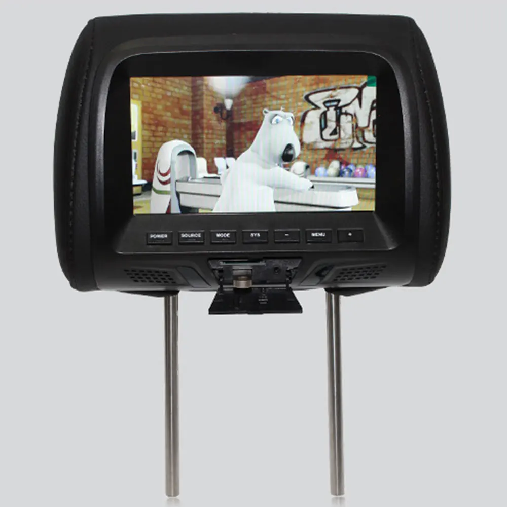 

Car Monitors Universal LCD MP5 Players FM transmitter DL-HM779 7 Inches Auto HD Headrest Displays Directly Insert U Disk SD Card