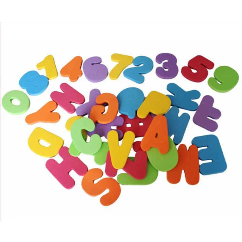36 шт./компл. с цифрами и буквами, буквы Ванна головоломка EVA для малышей подарок детям на для раннего развития детей детские забавные игрушки SA879195 - Цвет: letter digital