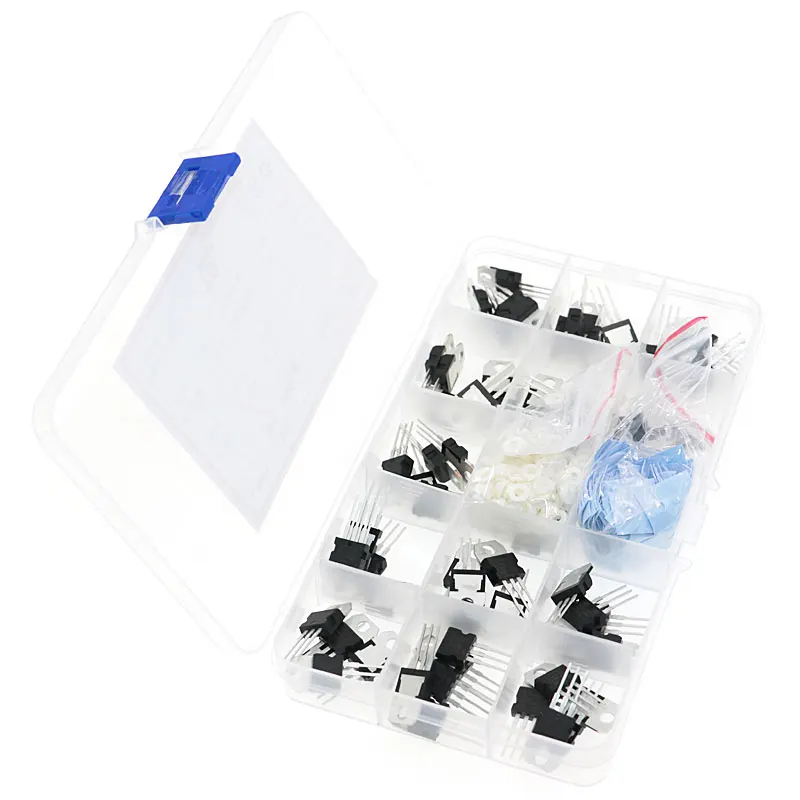 70Pcs 14 Voltage Regulator Values Transistor Kit set L7805 7806 7808 7809 7812 7815 7824 7905 7906 7908 7912 7915 LM317,bjt transistor,transistors kit,voltage regulator ic