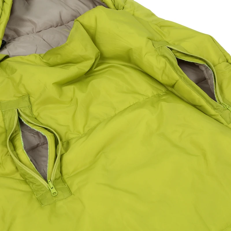 Wearable Walk Sleeping Bag Outdoor Camping Travel Hiking Humanoid Sleeping Backpacking with Zippered Holes Arms Warm Sleeping Ba