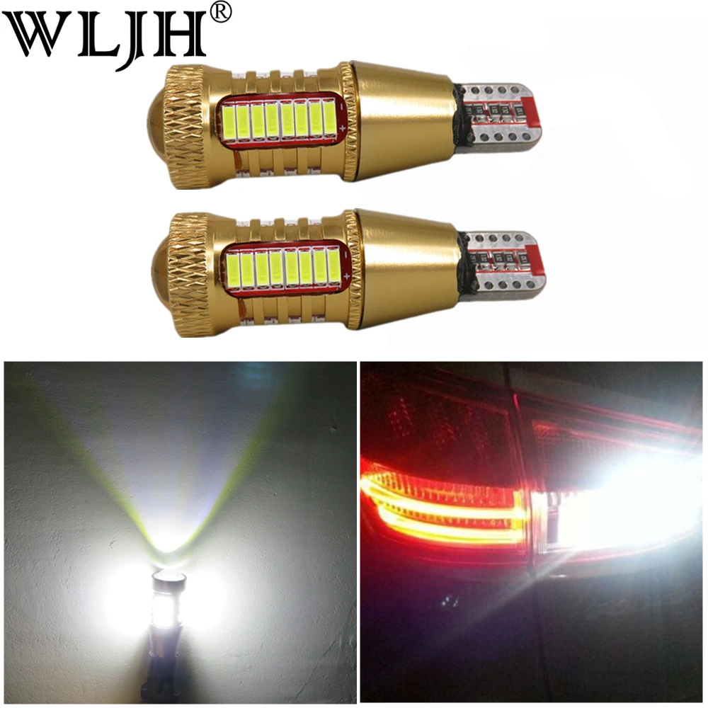 WLJH 2x Canbus автомобильная светодиодная лампа W16W LED T15 4014 запасной светильник заднего