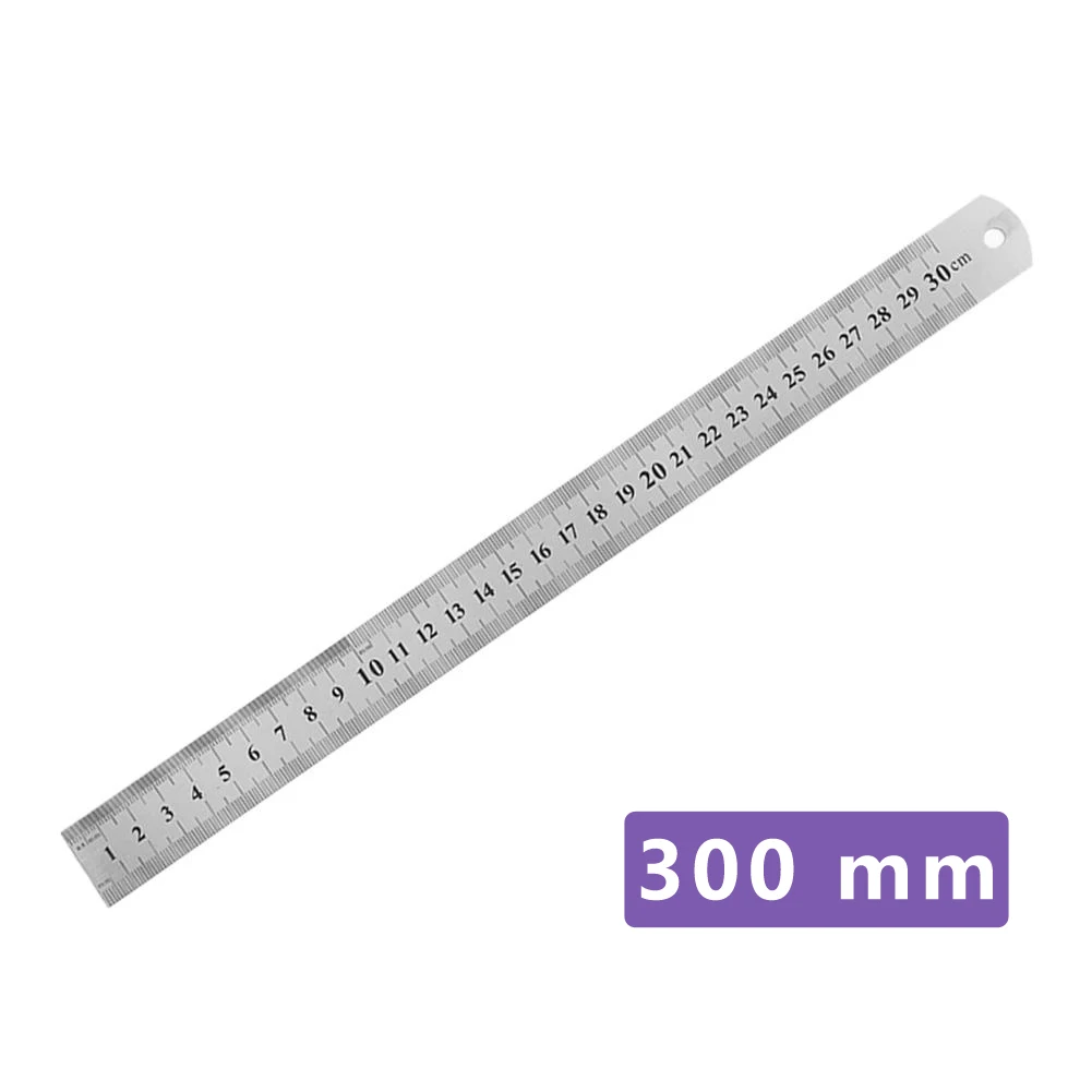 Stainless Steel Metal Straight Ruler Precision Scale Double Sided Measuring Tool 