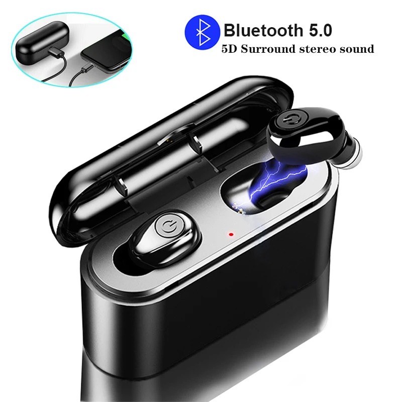 

X8s earphones wireless bluetooth 5.0 ture earbuds gaming headset 5D Surround stereo sound noise canceling headphone for iphone