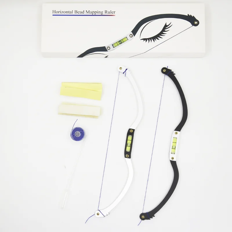 Microblading Permannet Makeup Bow and Arrow Line Ruler For String Pre Inked tattoo PMU Mapping Measuring Brow